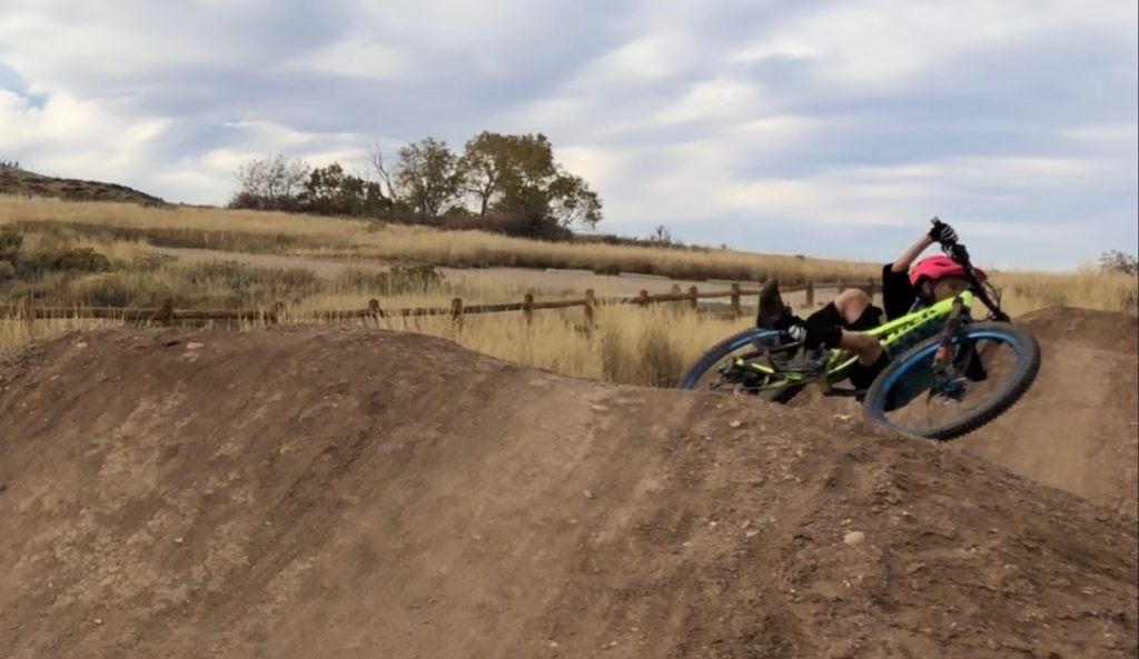 Person falling off their bike
