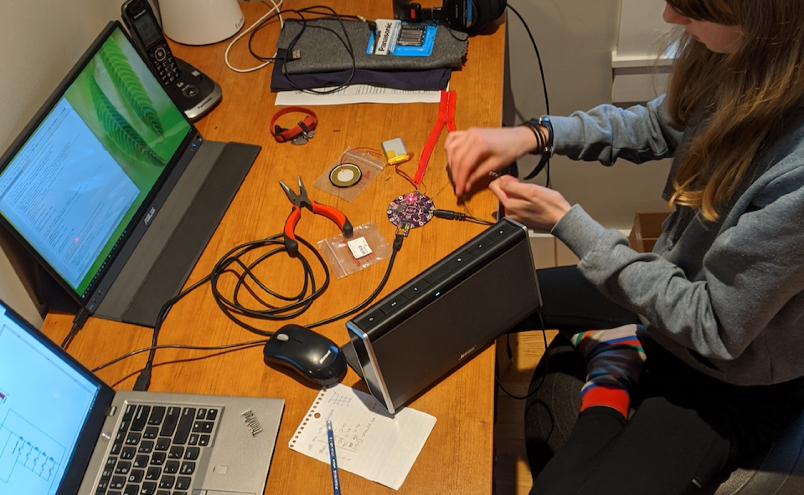 Working on using the speaker